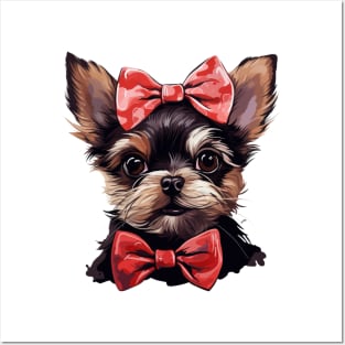 Fancy Yorkshire Terrier Dog Posters and Art